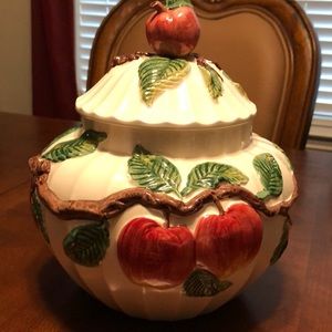 Vintage OCI 3-D Apple Orchard Decor Cookie Jar